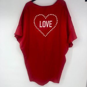 Victoria's Secret red satin LOVE kimono robe One size fits most